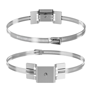 Rustproof Poles Mounting Brackets Regulable Stainless Steel Clamps Includes Bolts For Outdoor Signage Cameras Water Heaters