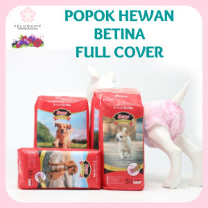 POPOK ANJING BETINA DONO FEMALE DISPOSABLE DIAPERS HEWAN KUCING PINK FULL COVER