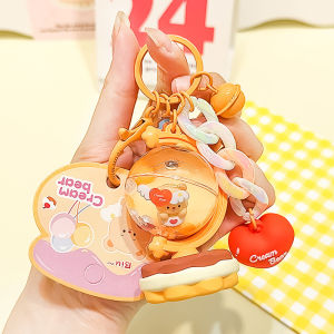 ✨ น่ารักจนต้องขอเข้าด้อม พวงกุญแจ น้องหมีเนย มีน้ำและตุ๊กตาด้านใน สีสันสวยงาม มีกระดิ่งส่งเสียง เก๋ๆ