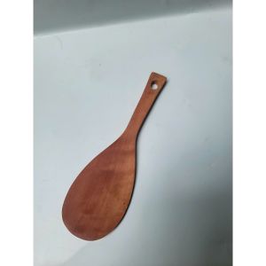Vá Xới Cơm Gỗ Đầu Dẹp Dài 20.8cm Rộng 6.5cm – Muỗng Xới Cơm Cán Có Lỗ Treo Tiện Dụng