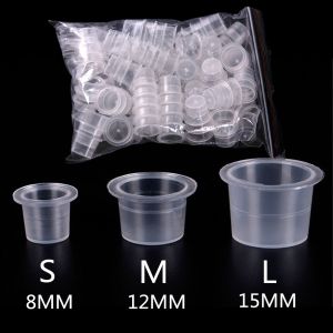 100pcs S/M/L Size Tattoo Ink Cups Caps Supply Disposable Tattoo Ink Shelf Without Base Professional