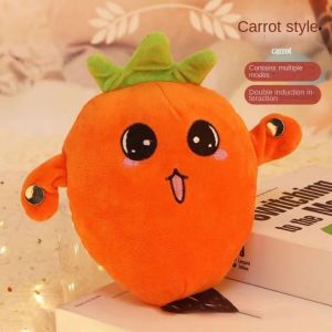 OKKFINE Interactive Musical Toy Sensing Beat Plush Toys Fruit Musical Dooll Plush Toy Electric Plush Toy  Pear Ragdoll Musical Doll