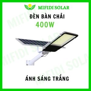 Đèn năng lượng mặt trời 400W cao cấp dòng bàn chải chính hãng MIFIDI Solar Sáng Mạnh Trên 12h Tấm Pin Mono Siêu To - BH VIP miễn phí tận nhà đến 2 năm