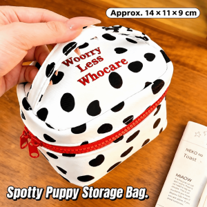 CHUN053634 Polka Dot Makeup Bag Handheld Zipper Design Zipper Organizer Multi-functional Small Cosmetic Pouch Women Girls