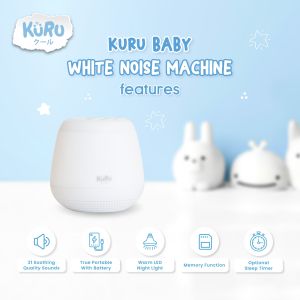 KURU W16 Baby White Noise Sound Machine Shusher with LED Night Lamp