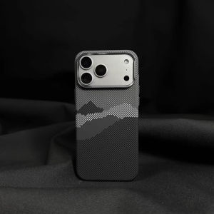 Mountains Case Shell for iPhone 16 17 Pro Max Wireless Magnets Charging Cover Camera Lens Frame Protective Phone Coques