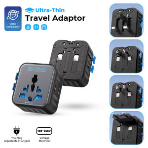 SKRSAN 25W Fast Charging GaN Universal Travel Adapter International Travel Plug Adaptor with USB International Travel Adaptor Travel Charger for Korea Japan China