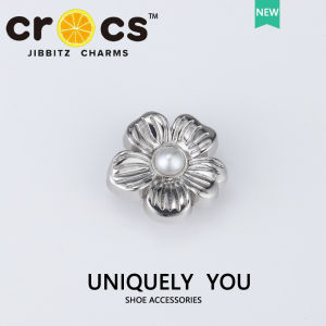 Metal shoes charm cross shoe buckle silver flower high quality metal shoe accessories