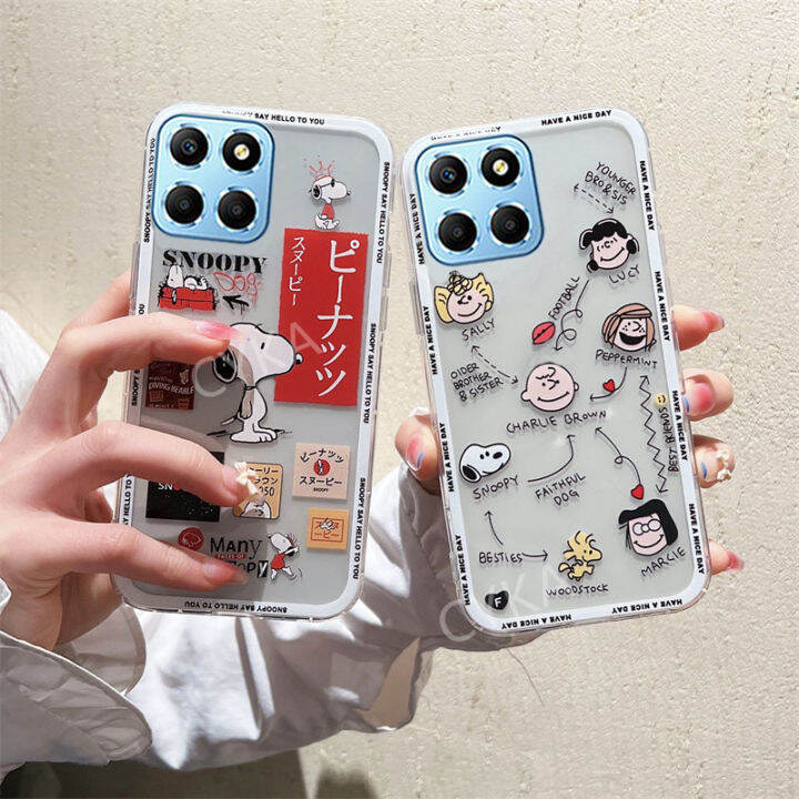 Cute Cartoon Pattern Phone Case Honor X5 Plus X6a X6 X7 X8 X9 5g 4g 