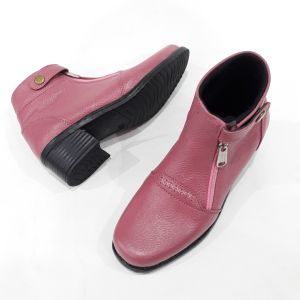 Sepatu Boots Anak Perempuan / Kulit Asli Model resleting 6 inch ( Cow Leather )