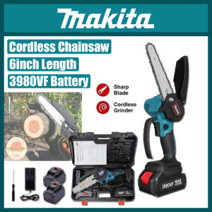 Makita Cordless Chainsaw 388VF Electric Pruning Saw with Rechargeable Lithium Battery Mini Chainsaw