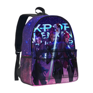 Huntrix Kpop3D 3D Starry Sky Bag Demon Slayer Group Large Capacity Starry Sky Bag for Primary and Secondary School Students