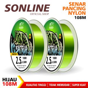 SONLINE - Tali Pancing Satria 108meter Warna Hijau Senar Pancing Bahan Nilon