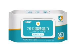 🧡พร้อมส่ง ทิชชู่แอลกอฮอล์ 60แผ่น 1แพ็ค ทิชชู่เปียกแอลกอฮอล์ Alcohol75%