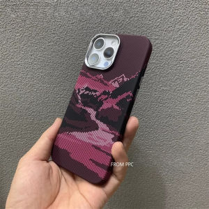 2026 New Magnetic Mountain Case for iPhone 17 16 15 Pro Max Magnets Hard PC Back Cover River Relief Carbon Protector Phone Shell