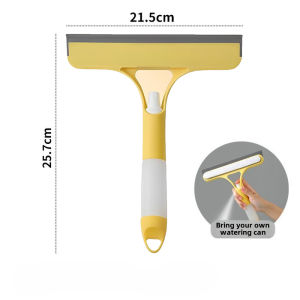3-in-1 Glass Wiper With Spray Bottle Mirror Cleaner Cleaning Tools Window Wiper Glass Clean Scraper