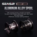 Seasir commando CuộN Máy câu cá bằng carbon 168g siêu nhẹ bfs Ống cuộn dây câu đôi spool nmb tỷ lệ bánh răng trục 7.1:1 điện kéo 9kg Carbon rocker. 