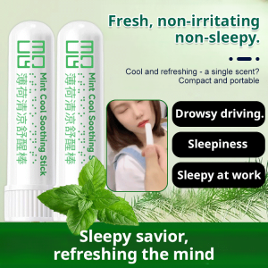 [Refreshing] Peppermint Cooling Stick Portable Peppermint Nasal Inhaler Essential Oil Stick Brain Awakening Anti-Sleepiness