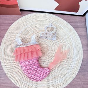 XUECHUANGYING Mermaid Dolls Suit Pearl Crown Handmade Sitting Time Cloth Toy Outfit Collection 17cm Plush Dolls Clothes Cotton Doll Accessories