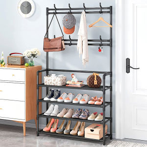 AVINAS Multifunctional Coat Rack Landing Clothing Holder Hanger Floor Standing Storage Rack
