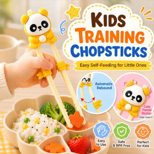 Kids Training Chopsticks Toddler Learning Chopsticks Auto Rebound Silicone BPA Free Self Feeding