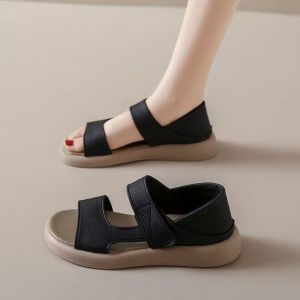 [Free Shipping] Flat-Soled Sports Sandals For Outdoor Wear Summer Sandals With Magic Soft Soles Dual-Use Roman Style Casual Beach Sandals For Women And Women