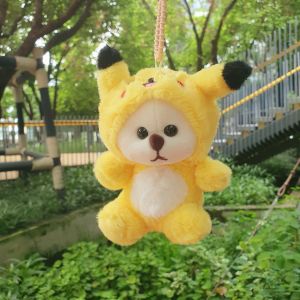 ตุ๊กตาขนฟูน่ารักสำหรับเด็กผู้หญิง พวงกุญแจตุ๊กตาเมโลดี้สุดน่ารัก จี้ห้อยกระเป๋า อุปกรณ์ตกแต่ง หมีฮู้ดดี้ หมีหมา ปิกาจู