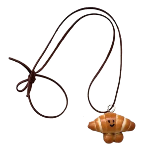 Handcraft Bread Themed Pendants Realistic Pretzel Sturdy Bagel Designs Jewelry Accessory Portable for Unique Styles