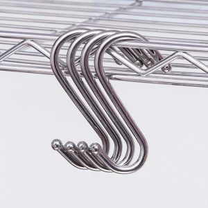 Hanger Gantungan Model Huruf S (10 PCS) Hook Stainless Steel 6 CM - Silver