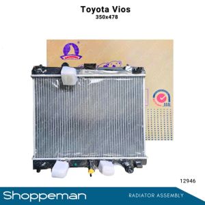 12946 TOYOTA VIOS 2013 RADIATOR ASSEMBLY A/T 350x478x22mm PA22 1ROW 16400-0M200