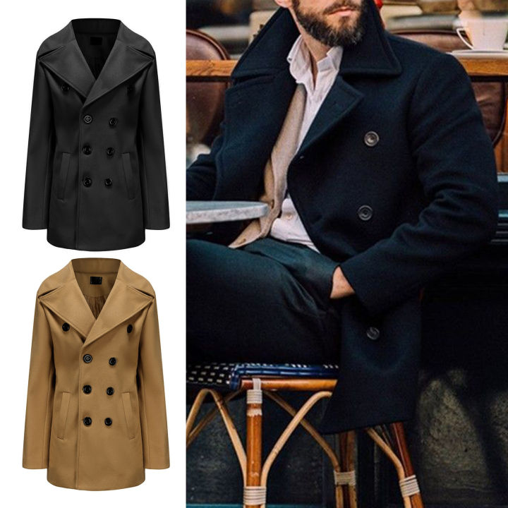 Cardigan trench coat mens best sale