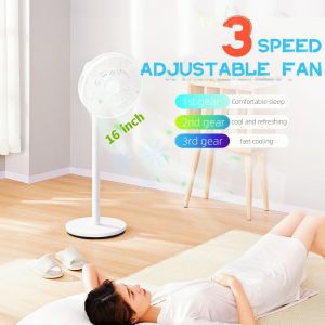 Summer necessary 3-Speed adjustment Electric Fan 16" Remote Control Fan Home Desktop Powerful Vertical Fan stand fan