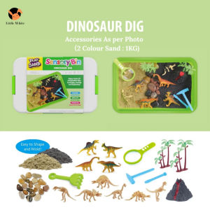 Little White Space Play Sand Sensory Bin Set Early Learning Montessori Toy Pretend Play Kanak Mainan Pasir 儿童早教太空沙玩具套装
