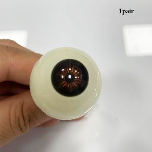 DOWNA 1pair 20mm Mắt giả acrylic với mắt đo 3 chiều 10 Kiểu Dáng Đồ thủ công làm búp bê tự làm Phụ Kiện Đồ Chơi Thú Cưng An Toàn Dành cho búp bê BJD