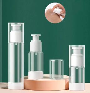 Marian Beauty 5ml/10ml/15ml Portable Vacuum Airless Pump Spray Lotion Bottle Clear Travel Refillable Lotion Cream Cosmetic Dispensing Bottle