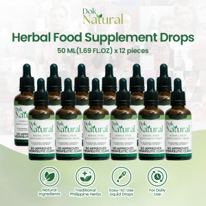Dok Natural Herbal Food Supplement Drops | Sambong Banaba Stevia | 12 x 50ml | FDA Registered | No Approved Therapeutic Claims