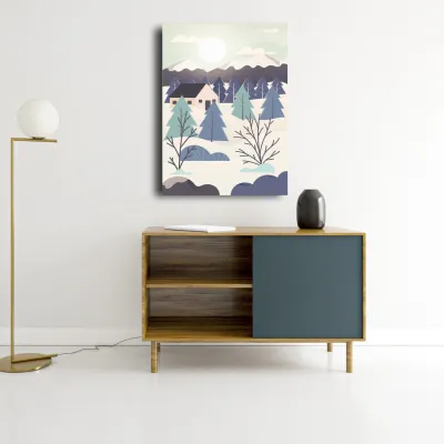 HIASAN DINDING (20X30CM) ABSTRAK RUANG TAMU WALL DECOR PAJANGAN DINDING POSTER KAYU ESTETIK