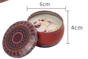 [READY STOCK] Floral Scented Candle in Tin | Premium Wedding Doorgift | Jasmine Aroma | Gift Souvenir
