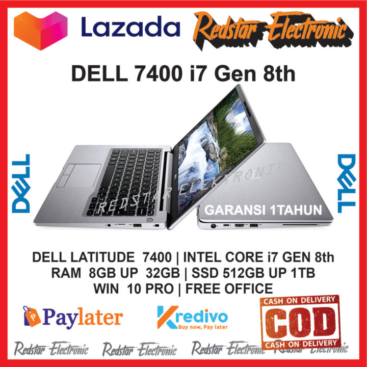 Laptop Murah Berkualitas Tinggi! Dell Latitude 7300 7400 7490  TOUCHSCREEN Core i7 Gen 8th RAM 16 GB/512GB SSD FREE MOUSE DAN TAS  [BERGARANSI]