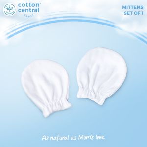 Cotton Central™  (3 pairs) Mittens Newborn Infant Baby 100% USA Cotton Boy Girl Stuff And Clothes