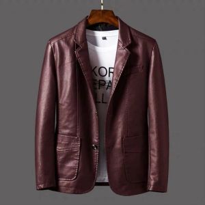 Handsome mens suit Slim mens leather jacket Spring flight suit leather jacket leather jacket