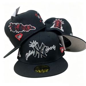 Trendy fully enclosed baseball cap for men and women featuring embroidery a versatile design sun protection and a flat brim
