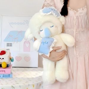 Baby‘s Mommy Plush Sheep Pacifier Toy Soft Stuffed Animal Fluffy Cartoon Comfort Pillow Nap Time Nursery Gift