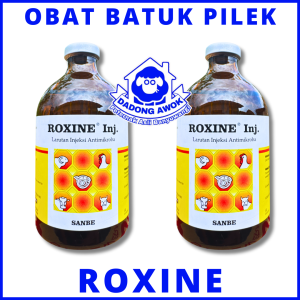 ROXINE INJEKSI 100ml Antibiotik infeksi Pernafasan Sapi kambing Domba unggas - Obat CRD Hewan Ternak