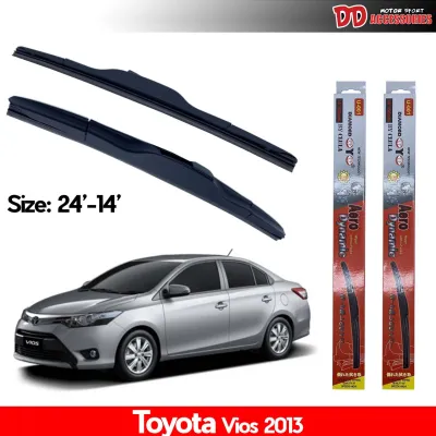ที่ปัดน้ำฝน ใบปัดน้ำฝน ซิลิโคน ตรงรุ่น Toyota Vios 2013-2016 ไซส์ 24-14 ยี่ห้อ Diamond กล่องแดง