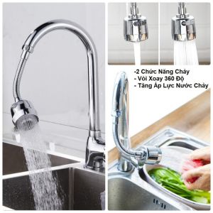 Dây Nối Đầu Vòi Nước Tăng Áp Có Nút Điều Chỉnh Xoay 360 độ