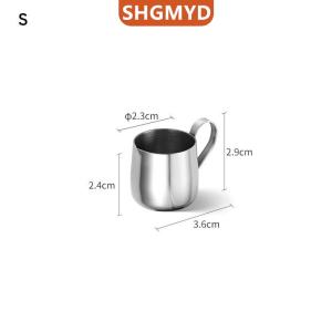 [COD] SHGMYD SPORTS เหยือกใส่นมขนาดเล็กทำจากสเตนเลสสตีล304เหยือกใส่ดอกไม้ปลายแหลมทนทานต่อการใช้งานถ้วยทำกาแฟเหยือกทำฟองนม