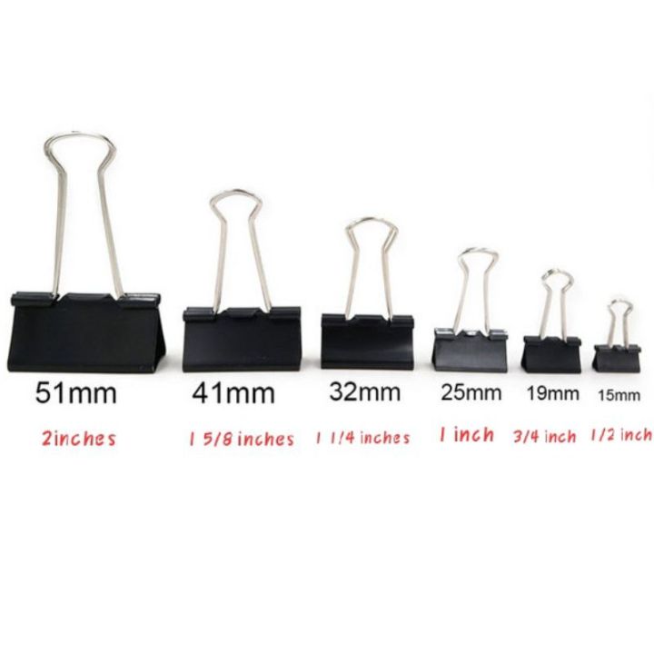“RBO SHOP” BINDER CLIP / Sold By: 12pcs. /Sizes: 3/4