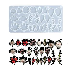 Flexible Sturdy Silicone Ear Pendant Craft Mold For Creating Leaf Inspired Resin Earrings And Decorative Charm