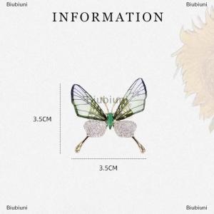 [COD] Biubiuni Chống cháy nổ bướm Trâm côn trùng Corsage phụ kiện của phụ nữ Acrylic trong suốt cánh cao cấp quần áo Pin